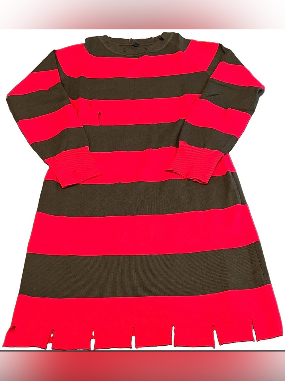 Freddy Krueger Sweater Dress Costume Adult Medium Nightmare on Elm St Halloween